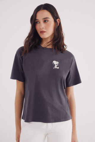 Camiseta Manga Corta con Gráfico Snoopy