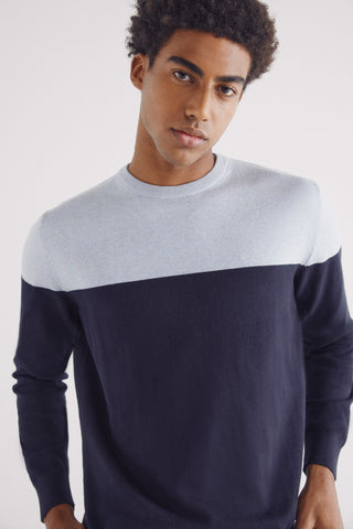 Sudadera Cuello Redondo Colorblock