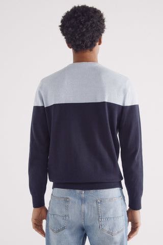 Sudadera Cuello Redondo Colorblock