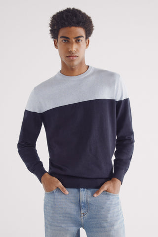 Sudadera Cuello Redondo Colorblock