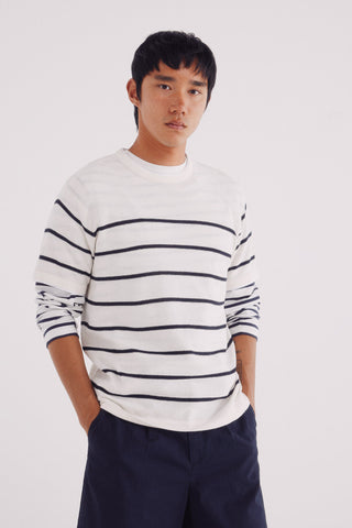 Sudadera Cuello Redondo Estampado Rayas