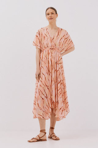 Vestido Manga Corta con Estampado