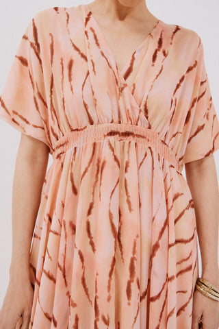 Vestido Manga Corta con Estampado