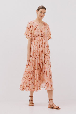 Vestido Manga Corta con Estampado