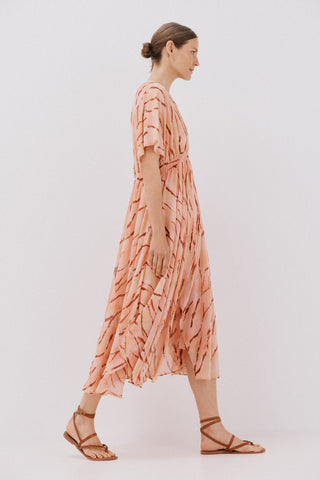 Vestido Manga Corta con Estampado