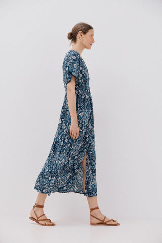 Vestido Manga Capa Estampado