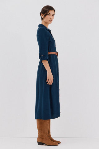 Vestido Camisero con Detalle Cinturón