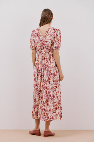 Vestido Manga Corta con Estampado