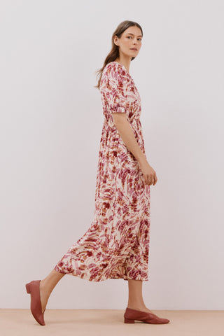 Vestido Manga Corta con Estampado