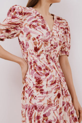 Vestido Manga Corta con Estampado