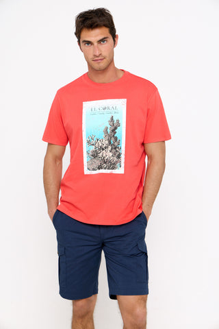 Camiseta Manga Corta con Gráfico.