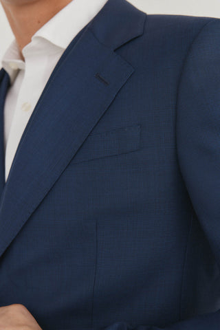 Blazer Slim Fit con Bolsillos Cuadro Gales