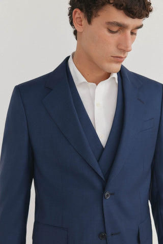 Blazer Slim Fit con Bolsillos Cuadro Gales