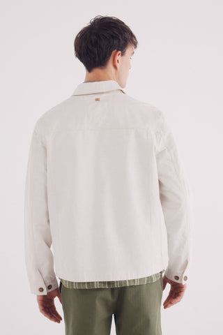 Camisa con Bolsillos de Lino
