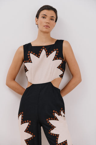 Enterizo de Tirantes Cut Out con Estampado