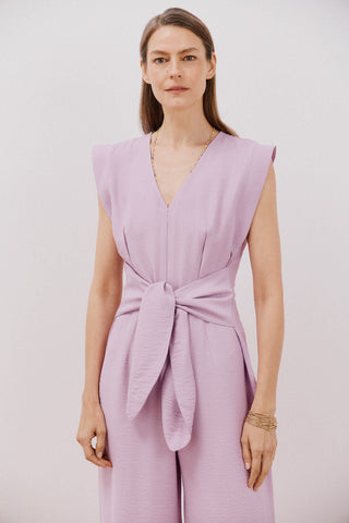 Enterizo Manga Corta Detalle de Cinturón