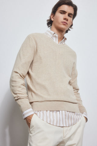 Sudadera Cuello Pico con Logo