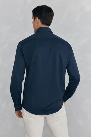 Camisa Slim Fit con Logo Bordado