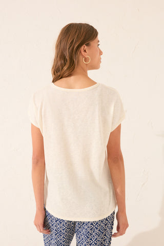 Camiseta Manga Corta con Escarcha.