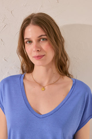 Camiseta Cuello V Manga Corta