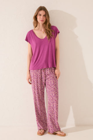 Camiseta Cuello V Manga Corta