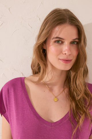 Camiseta Cuello V Manga Corta