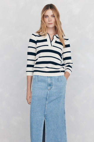 Sudadera de Punto Estampado Rayas