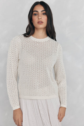 Sudadera Cuello Redondo Semitransparente