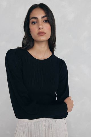 Sudadera de Canalé Manga Abullonada