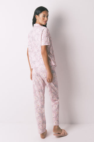 Set de Pijama con Camisero Largo Flores