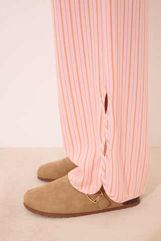 Pantalón con Cintura Elástica de Rayas