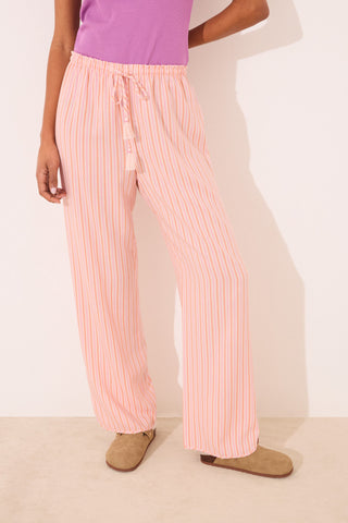 Pantalón con Cintura Elástica de Rayas