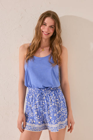 Short con Cintura Elástica Estampado