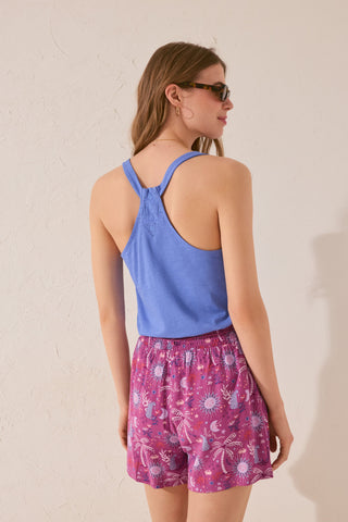 Short con Cintura Elástica Estampado