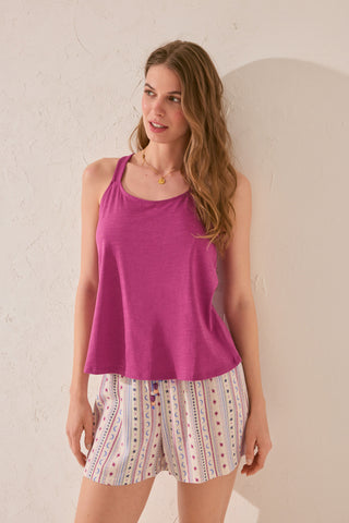 Short con Cintura Elástica Estampado