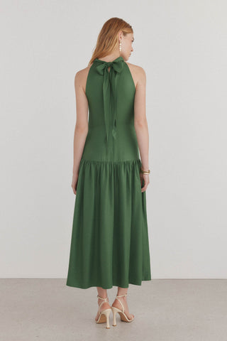 Vestido Halter con Detalle de Lazo