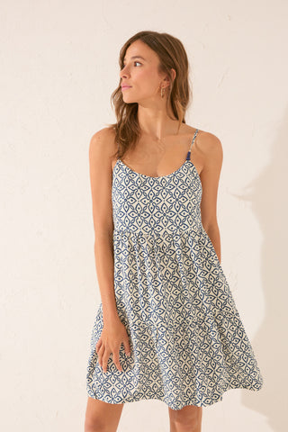 Vestido de Tirantes con Estampado.