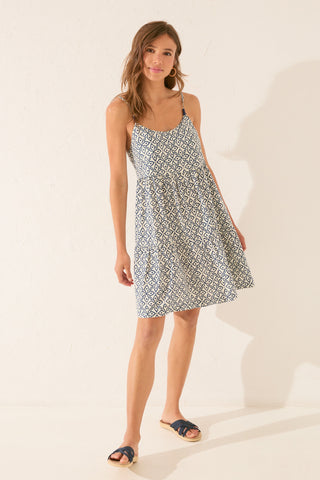 Vestido de Tirantes con Estampado.