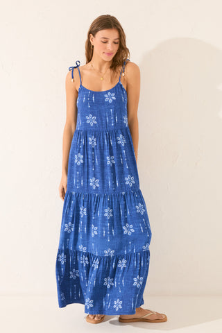 Vestido Largo con Estampado Floral