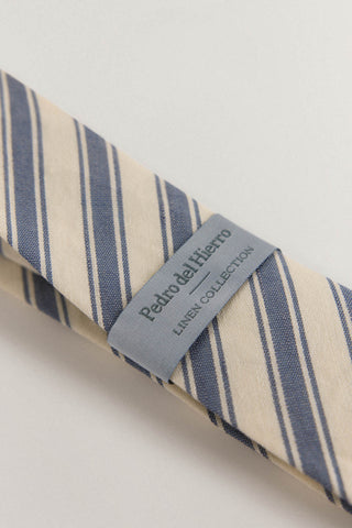 Corbata de Seda Natural con Estampado de Rayas