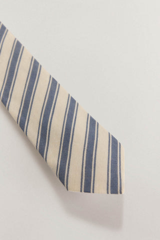 Corbata de Seda Natural con Estampado de Rayas