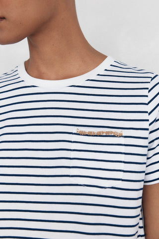 Camiseta Manga Corta Estampado Rayas