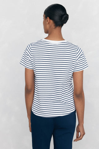 Camiseta Manga Corta Estampado Rayas