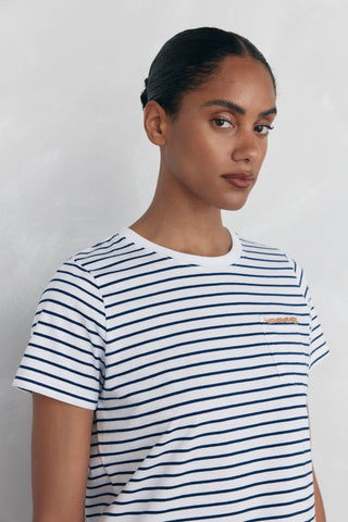 Camiseta Manga Corta Estampado Rayas