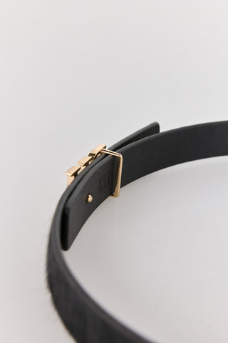 Cinturón de Piel Hebilla con Logo, Mujer