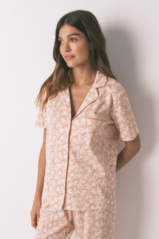Pijama Camisero Flores