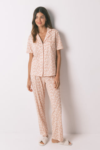 Pijama Camisero Flores