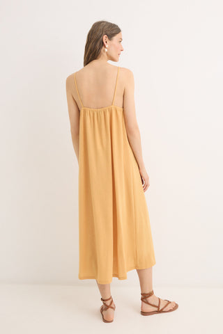 Vestido de Tirantes con Detalle de Crochet