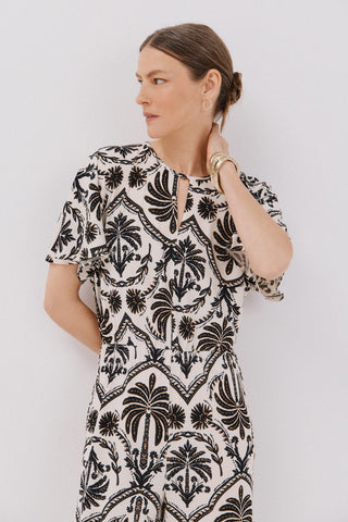 Enterizo Manga Corta Estampado Floral