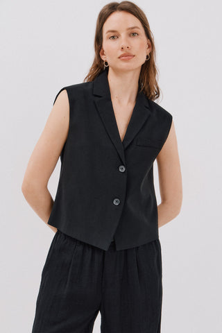 Chaleco Cuello Solapa con Botones.